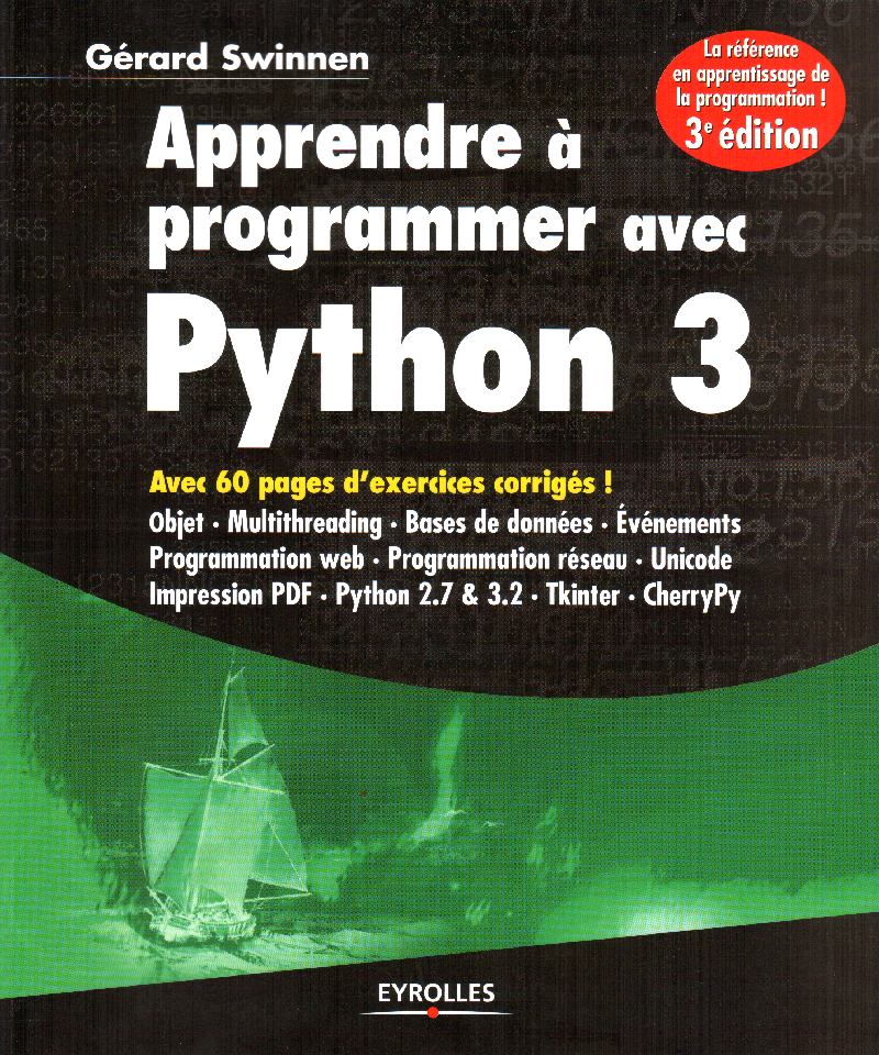 Première de couverture Python 3 par Gérard Swinnen