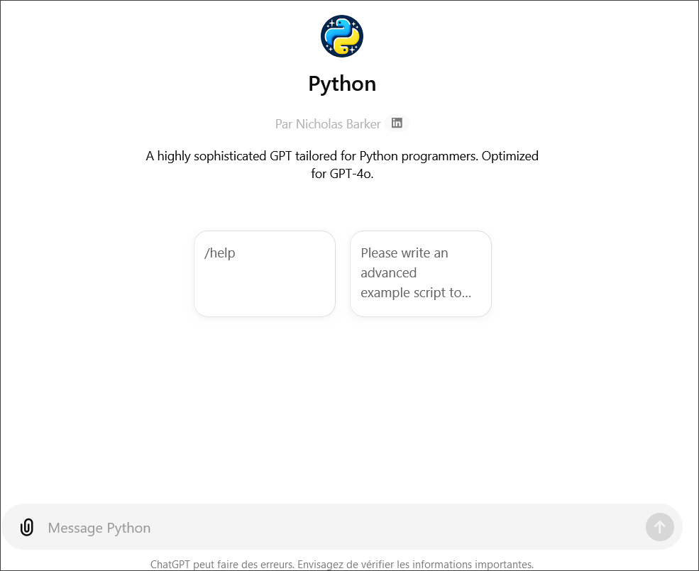 Accueil du module Python